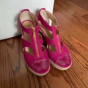 Michael Kors pink wedges